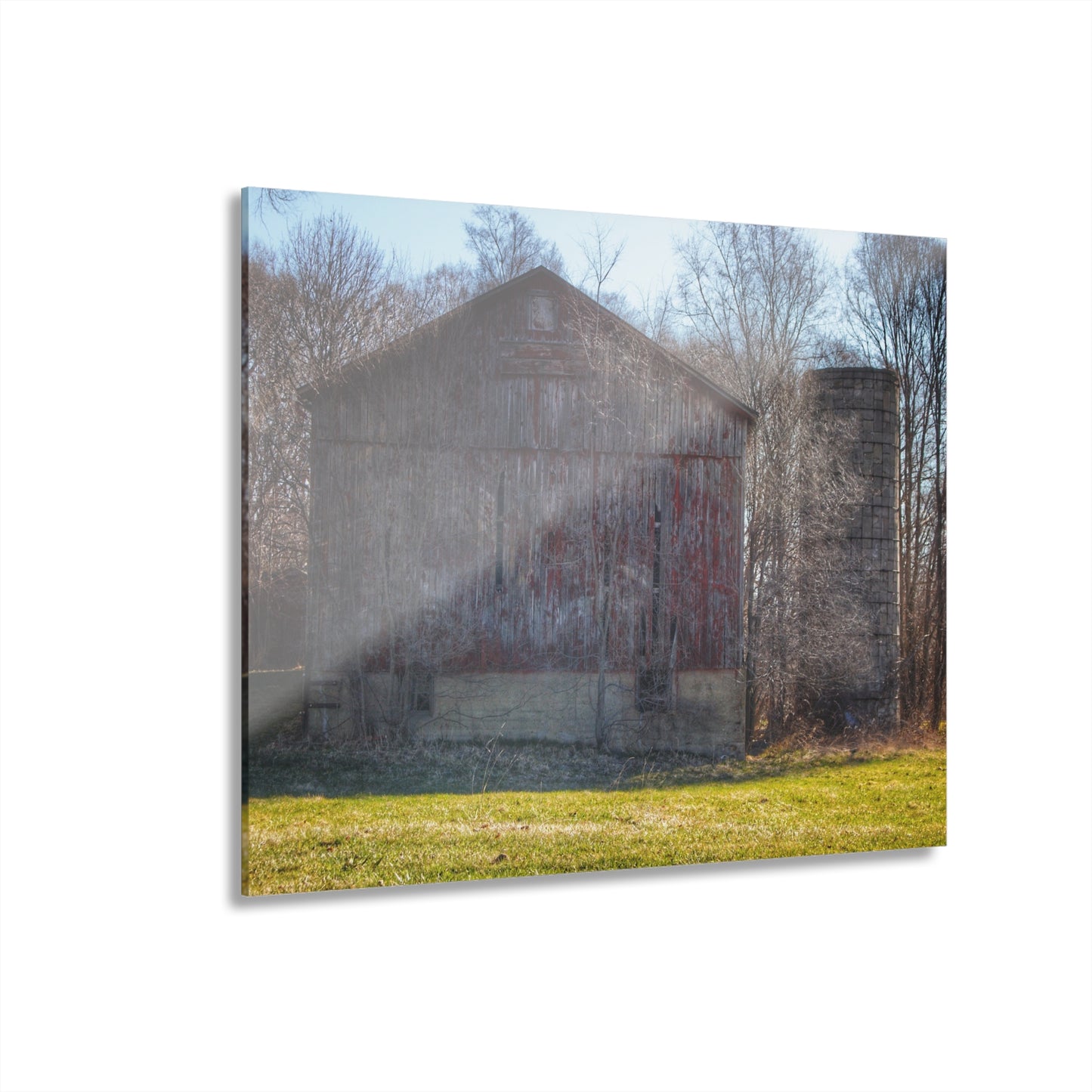 U R There Photography M-15 Red Rustic Farmhouse Acrylic Wall Print
