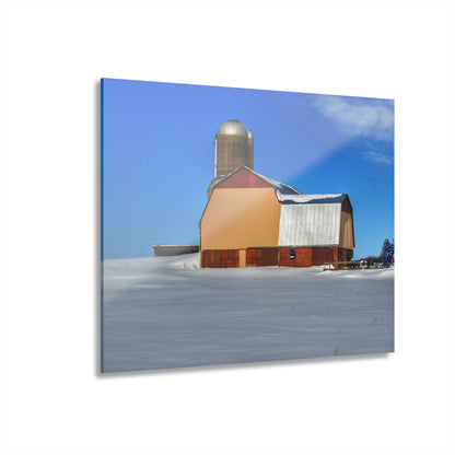 U R There Photography Bay City - Forestville Beige Barn Rustic Farmhouse Acrylic Wall Print