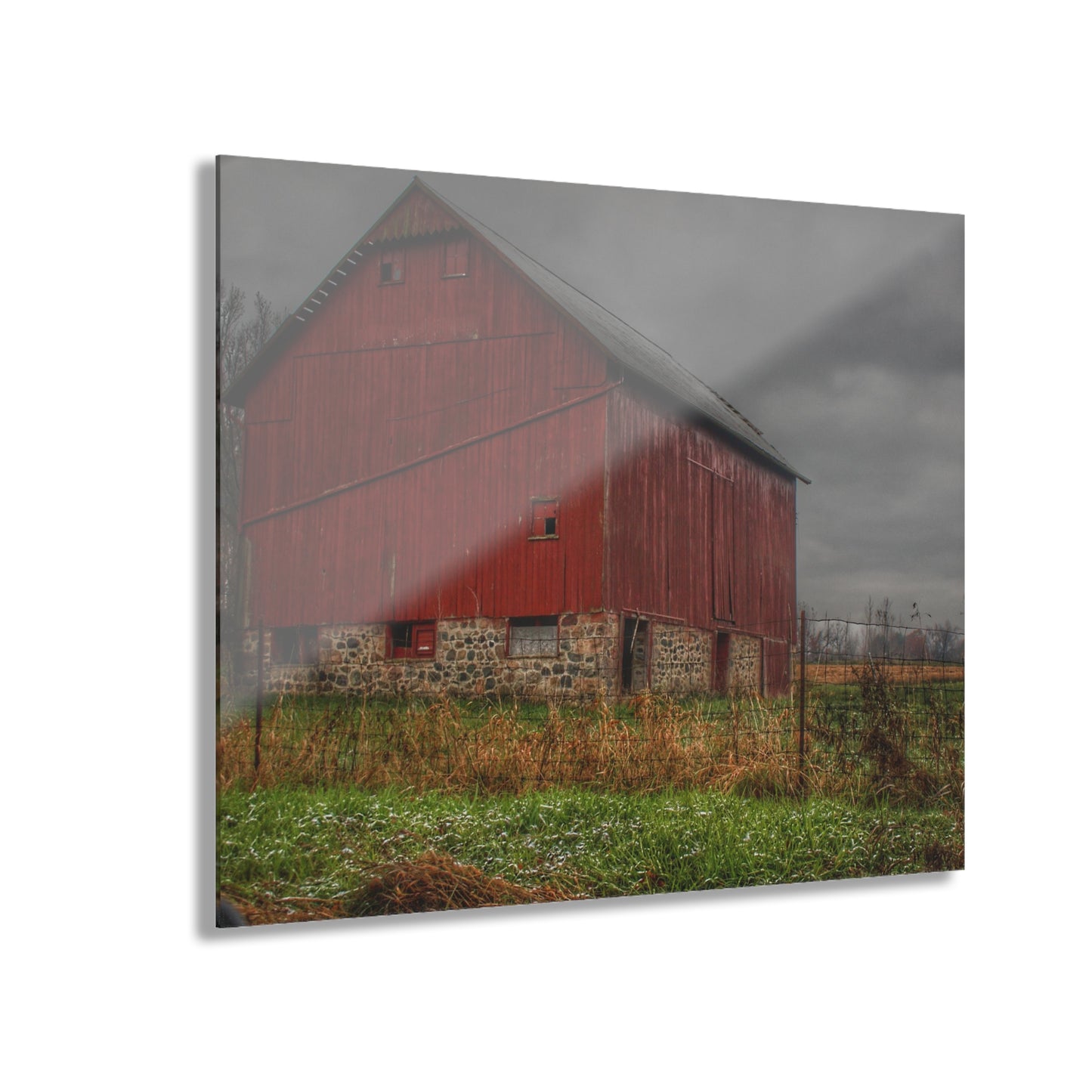 U R There Photography Bowers Road Red III Rustic Farmhouse Acrylic Wall Print