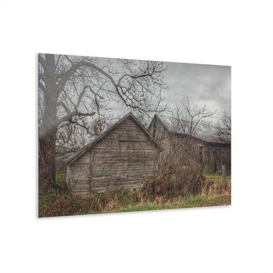 U R There Photography Bowers Road Greys II Rustic Farmhouse Acrylic Wall Print