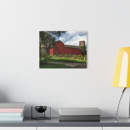 U R There Photography Metamora Road Red Rustic Farmhouse Acrylic Wall Print