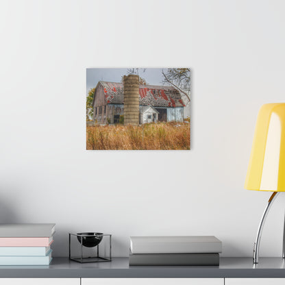U R There Photography Hill Road Roadside Grey I Rustic Farmhouse Acrylic Wall Print