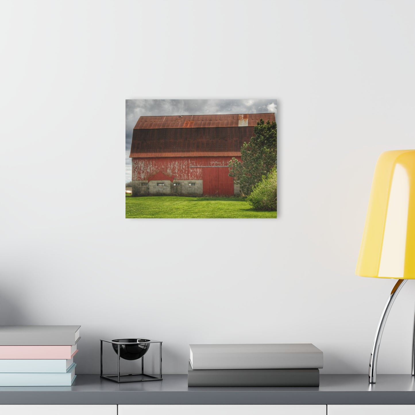 Barn Boutique Modern Farmhouse Acrylic Wall Print| Big Rusted Red I