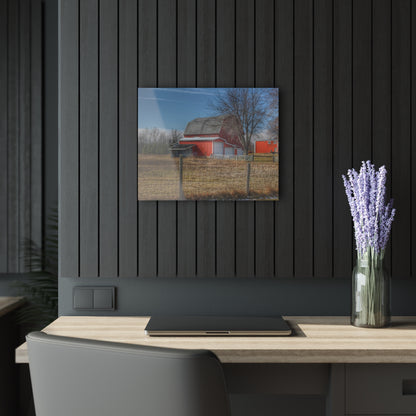 U R There Photography Clifford Road Red II Rustic Farmhouse Acrylic Wall Print