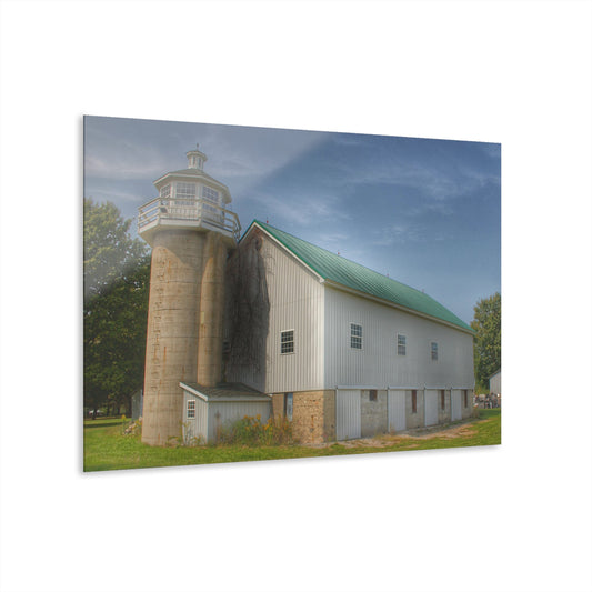 U R There Photography Phelps Road Lighthouse Barn I Rustic Farmhouse Acrylic Wall Print