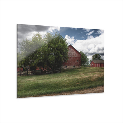 U R There Photography Five Lakes Red I Rustic Farmhouse Acrylic Wall Print