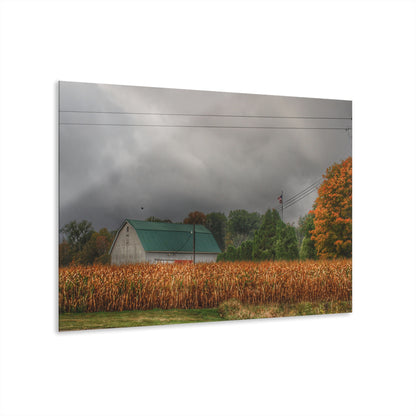 U R There Photography Saginaw Road White Rustic Farmhouse Acrylic Wall Print