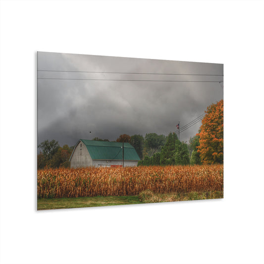 U R There Photography Saginaw Road White Rustic Farmhouse Acrylic Wall Print
