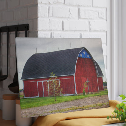 U R There Photography M-24 Star Barn Rustic Farmhouse Tempered-Glass Cutting Board