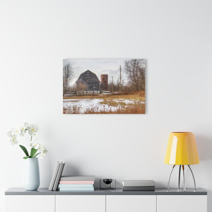 U R There Photography Secord Lake Road Grey Rustic Farmhouse Acrylic Wall Print