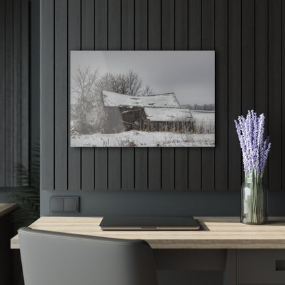 U R There Photography Grey Shacks of Mayville Rustic Farmhouse Acrylic Wall Print