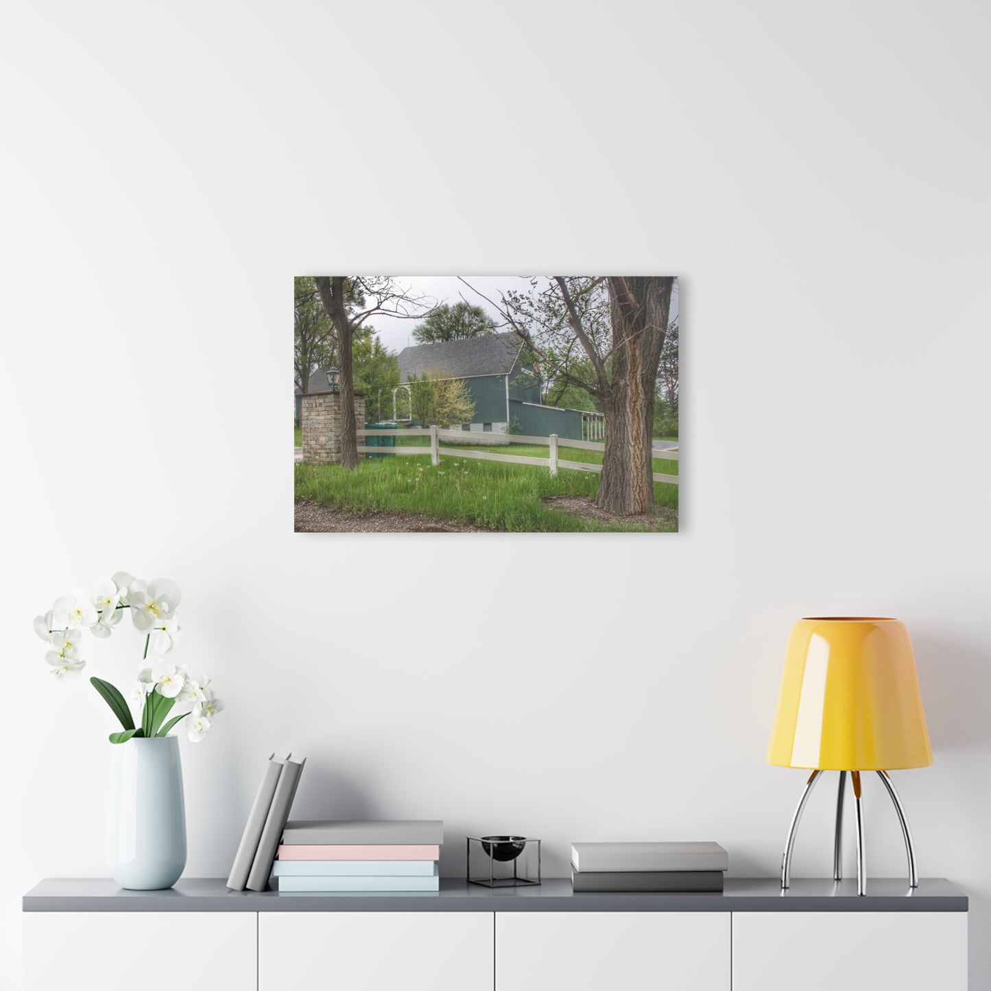 U R There Photography Lake George Road Fox Green Rustic Farmhouse Acrylic Wall Print