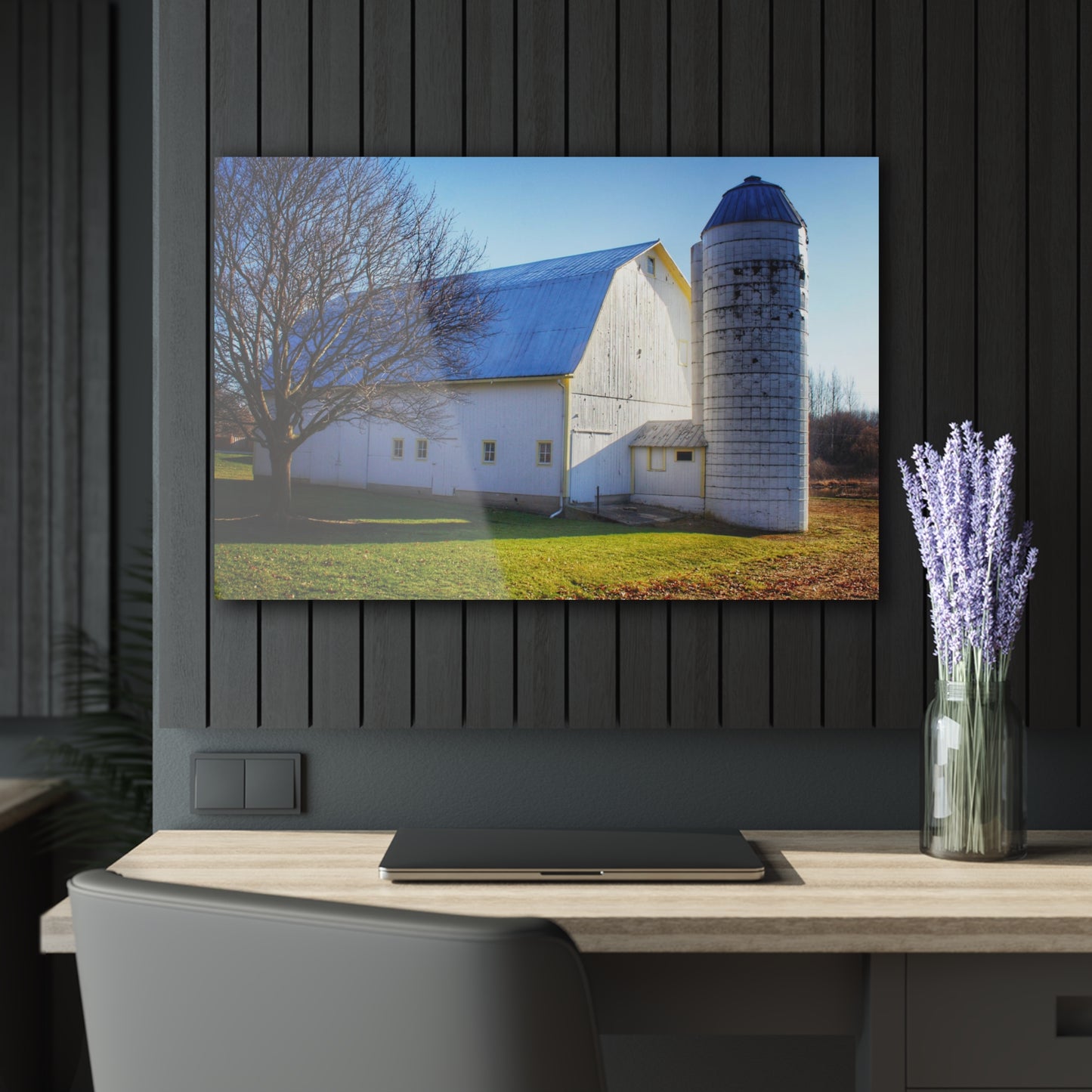 U R There Photography Elba White Rustic Farmhouse Acrylic Wall Print