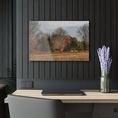 U R There Photography Irish Road Hidden Red Rustic Farmhouse Acrylic Wall Print