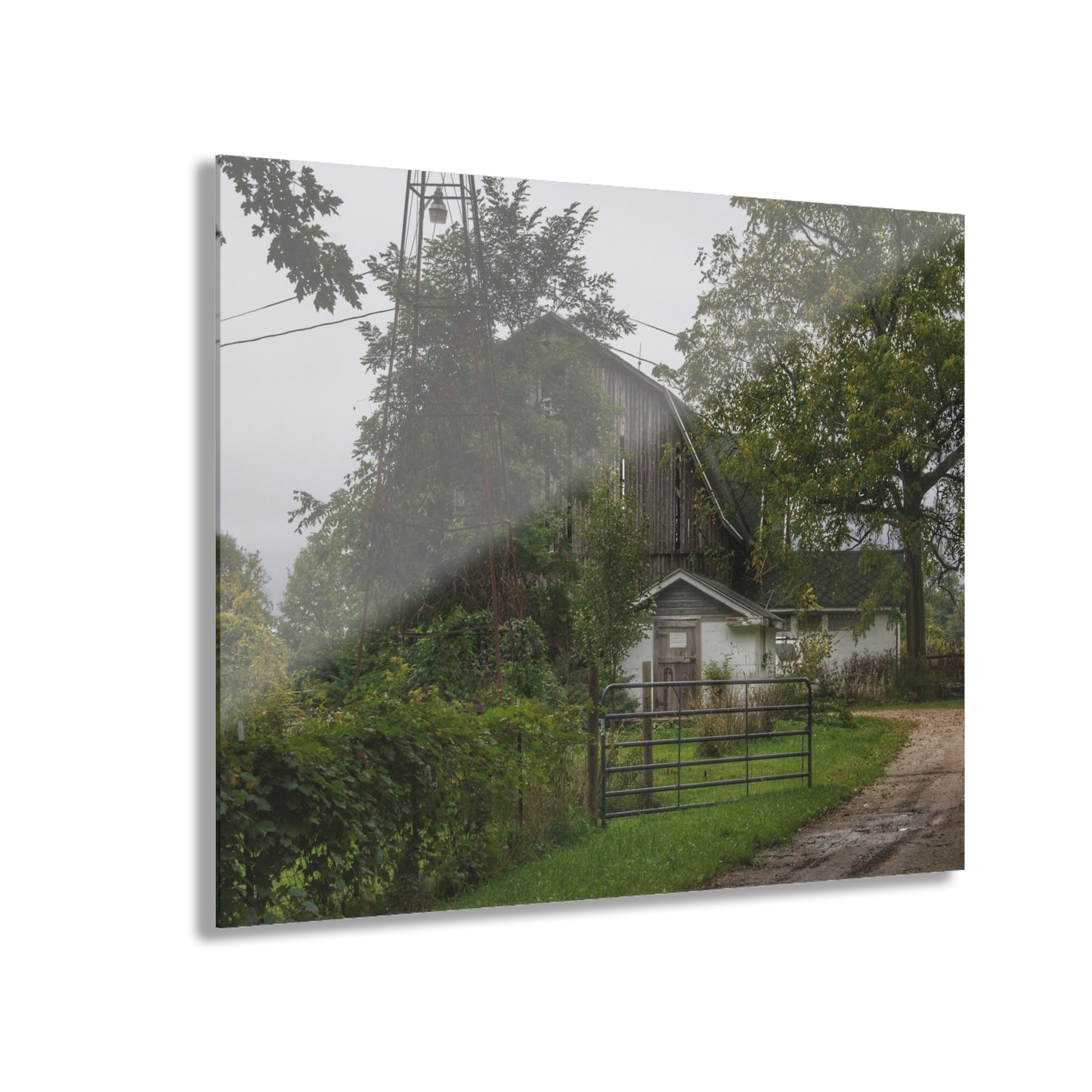 U R There Photography Noble Road Hidden Grey Rustic Farmhouse Acrylic Wall Print