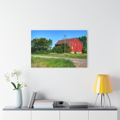 U R There Photography Armstrong Road Red II Rustic Farmhouse Acrylic Wall Print