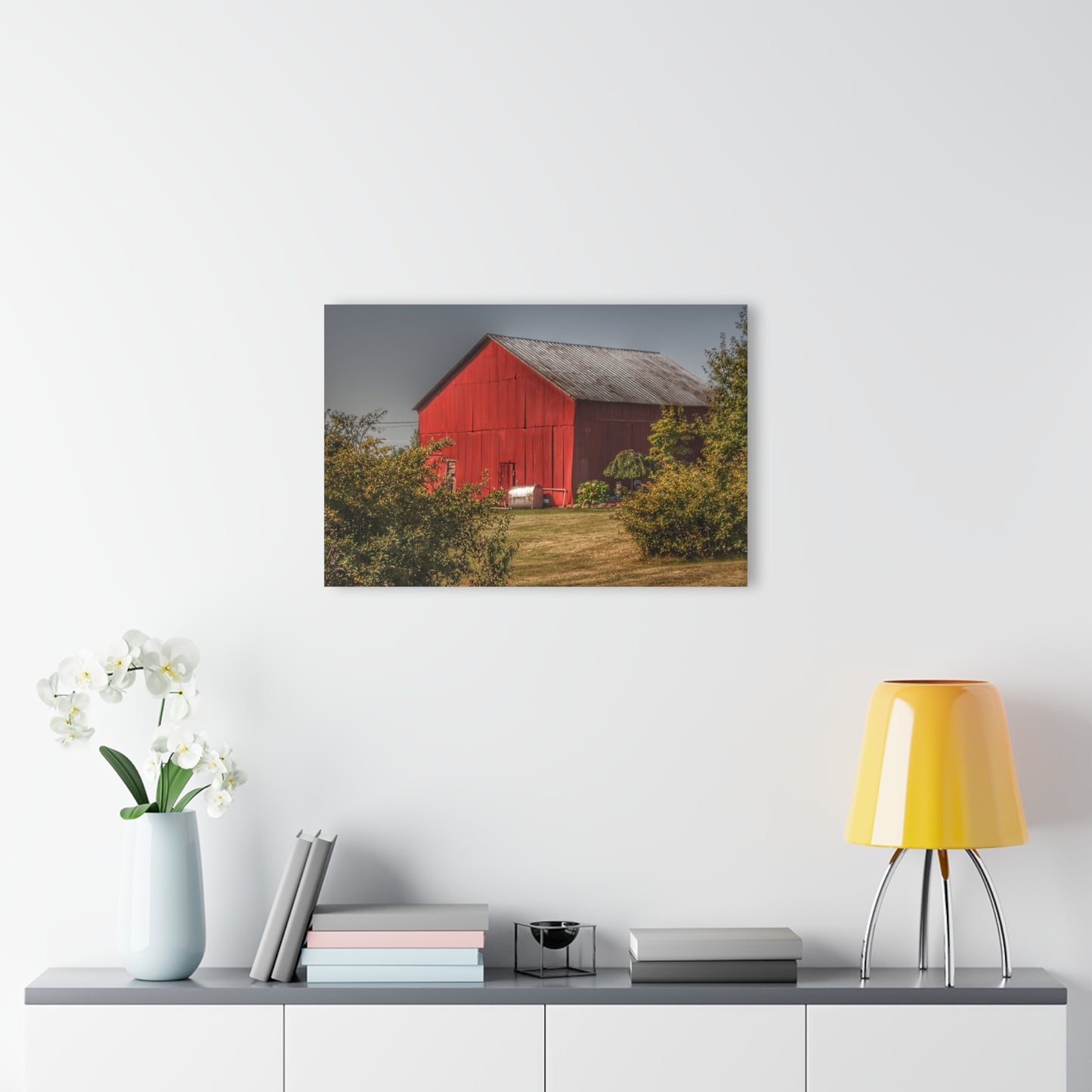 U R There Photography Vassar Roadside Red Rustic Farmhouse Acrylic Wall Print