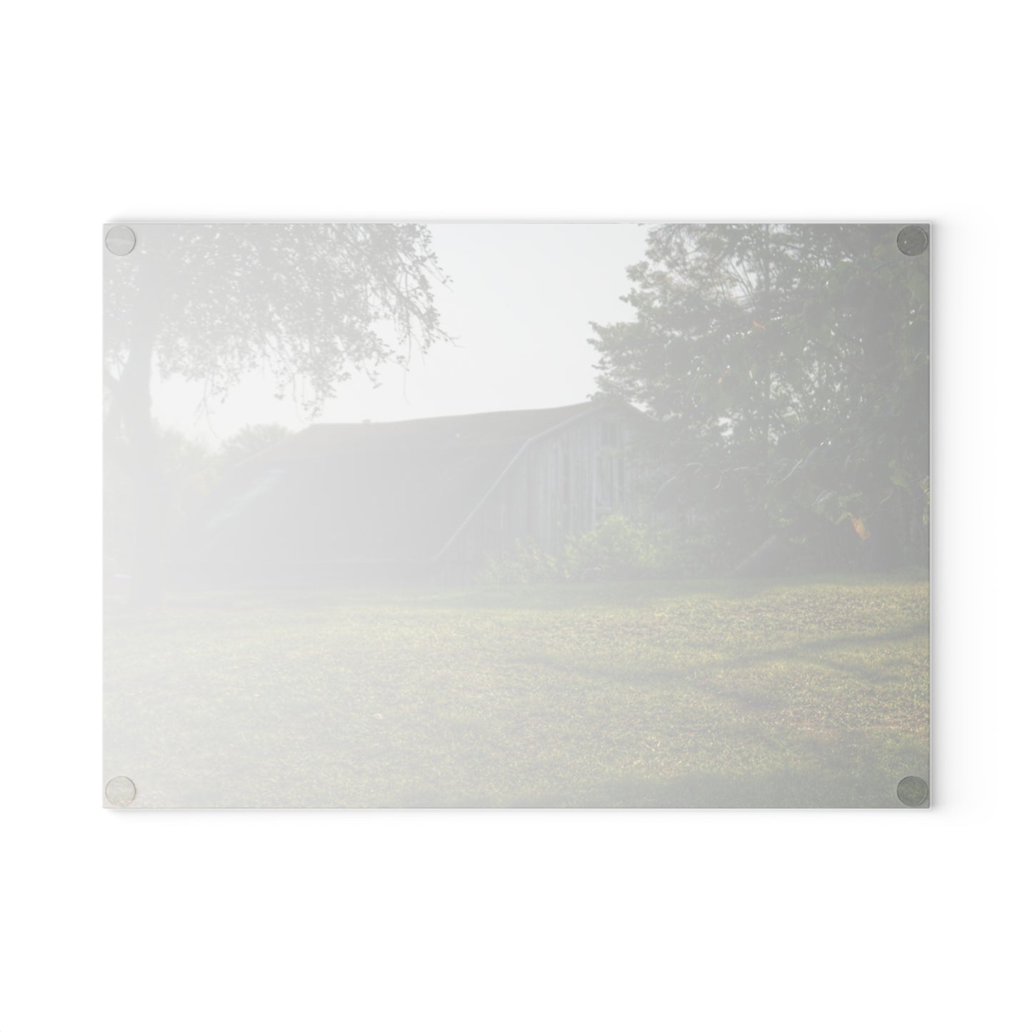 U R There Photography Hidden on Schott Road Rustic Farmhouse Tempered-Glass Cutting Board