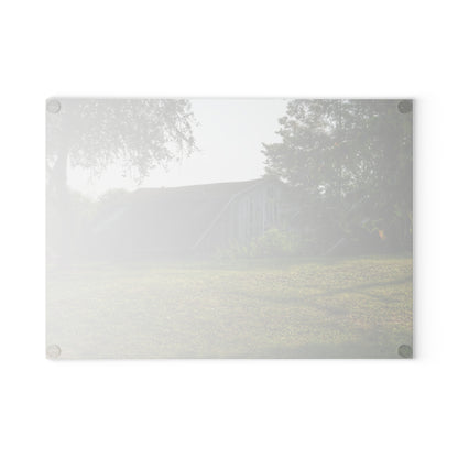 U R There Photography Hidden on Schott Road Rustic Farmhouse Tempered-Glass Cutting Board