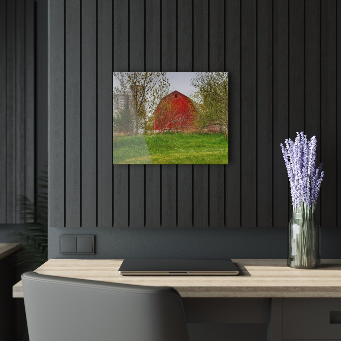U R There Photography Castle Corner Red I Rustic Farmhouse Acrylic Wall Print