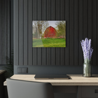 U R There Photography Castle Corner Red I Rustic Farmhouse Acrylic Wall Print