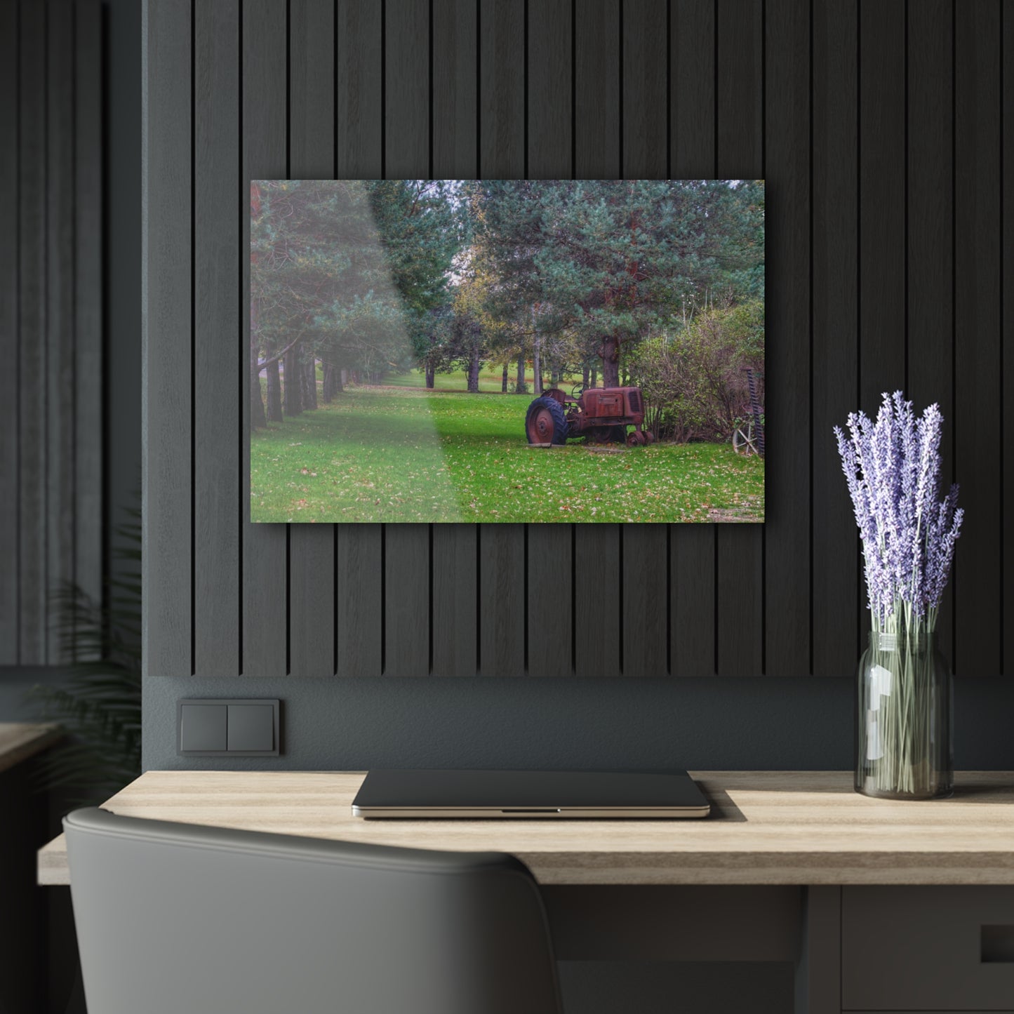 U R There Photography Casey Road Yard Art II Rustic Farmhouse Acrylic Wall Print