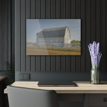 U R There Photography Belsay Road White Rustic Farmhouse Acrylic Wall Print