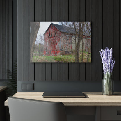 U R There Photography Lake George Red I Rustic Farmhouse Acrylic Wall Print