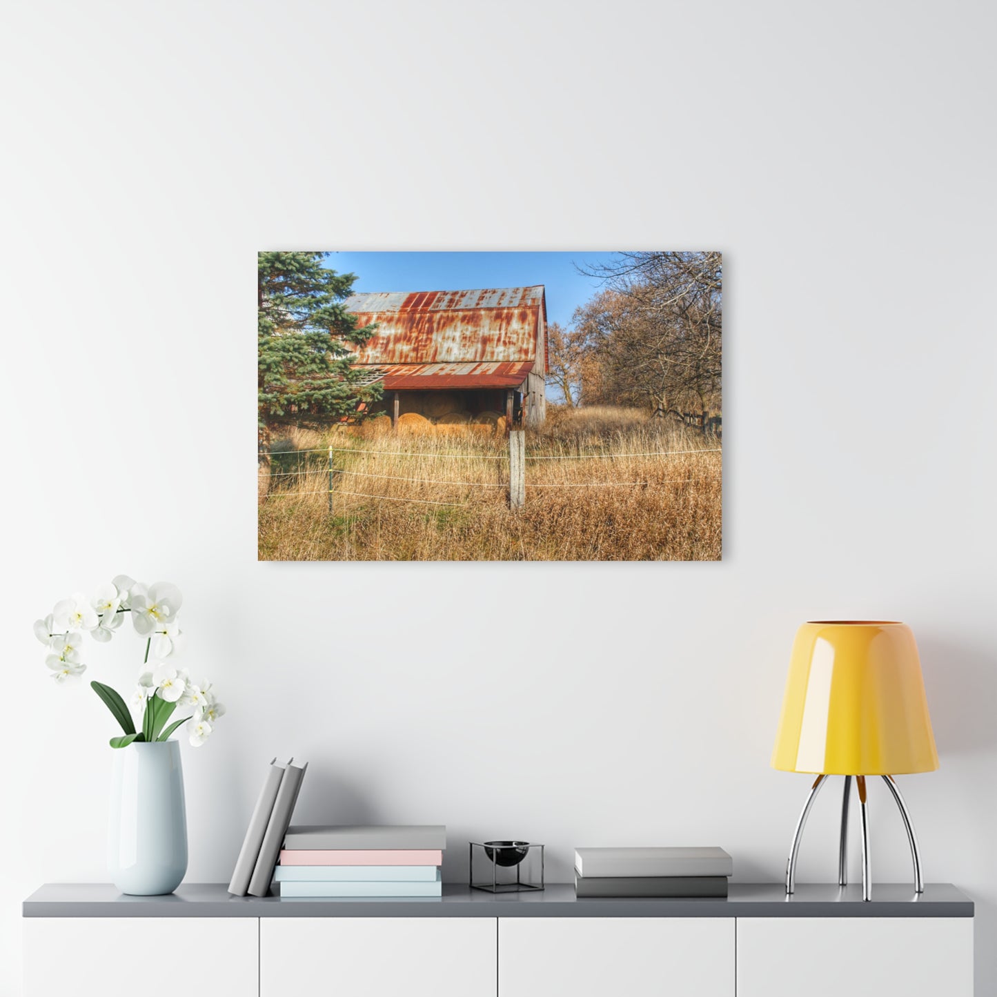 U R There Photography Dodge Road Hay Barn I Rustic Farmhouse Acrylic Wall Print