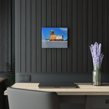 U R There Photography Bay City - Forestville Beige Barn Rustic Farmhouse Acrylic Wall Print