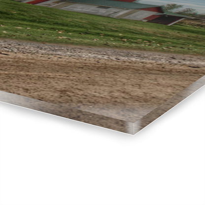 U R There Photography Elmwood Road Reds Rustic Farmhouse Acrylic Wall Print