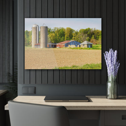 Barn Boutique Modern Farmhouse Acrylic Wall Print| Deckerville Rusted Blue Shack