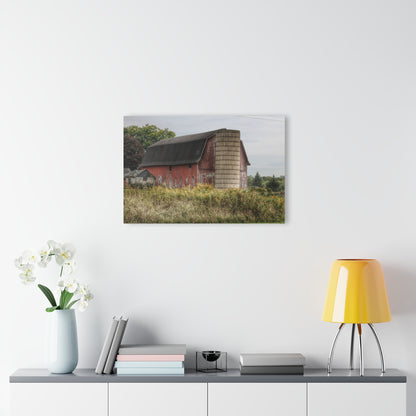 U R There Photography McDowell Road Old Red and Little White Rustic Farmhouse Acrylic Wall Print