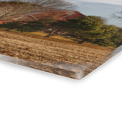 U R There Photography Irish Road Hidden Red Rustic Farmhouse Acrylic Wall Print