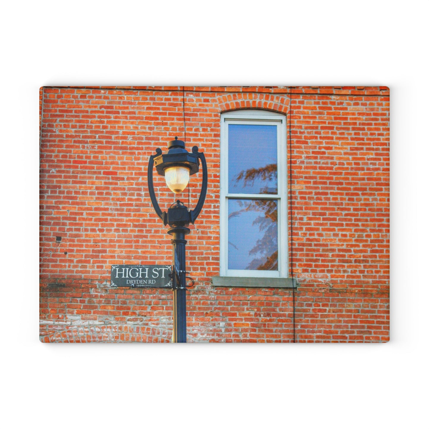 U R There Photography High Street Rustic Farmhouse Tempered-Glass Cutting Board