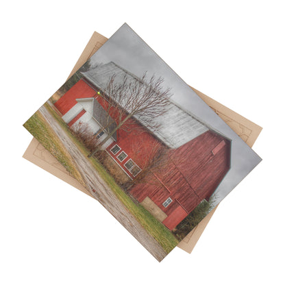 U R There Photography Bray Road Red II Rustic Farmhouse Decorative Ceramic Tile