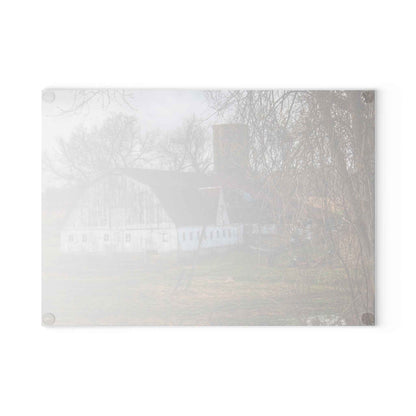 U R There Photography Otter Lake Road White Rustic Farmhouse Tempered-Glass Cutting Board