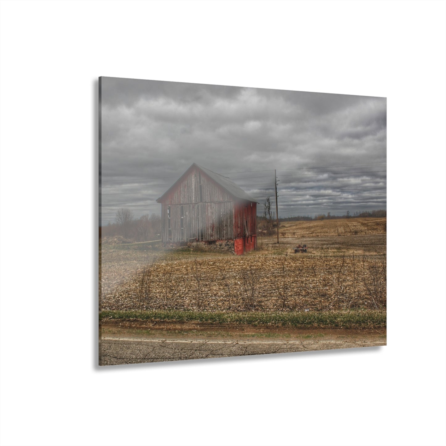 U R There Photography Barnes Road Little Red III Rustic Farmhouse Acrylic Wall Print