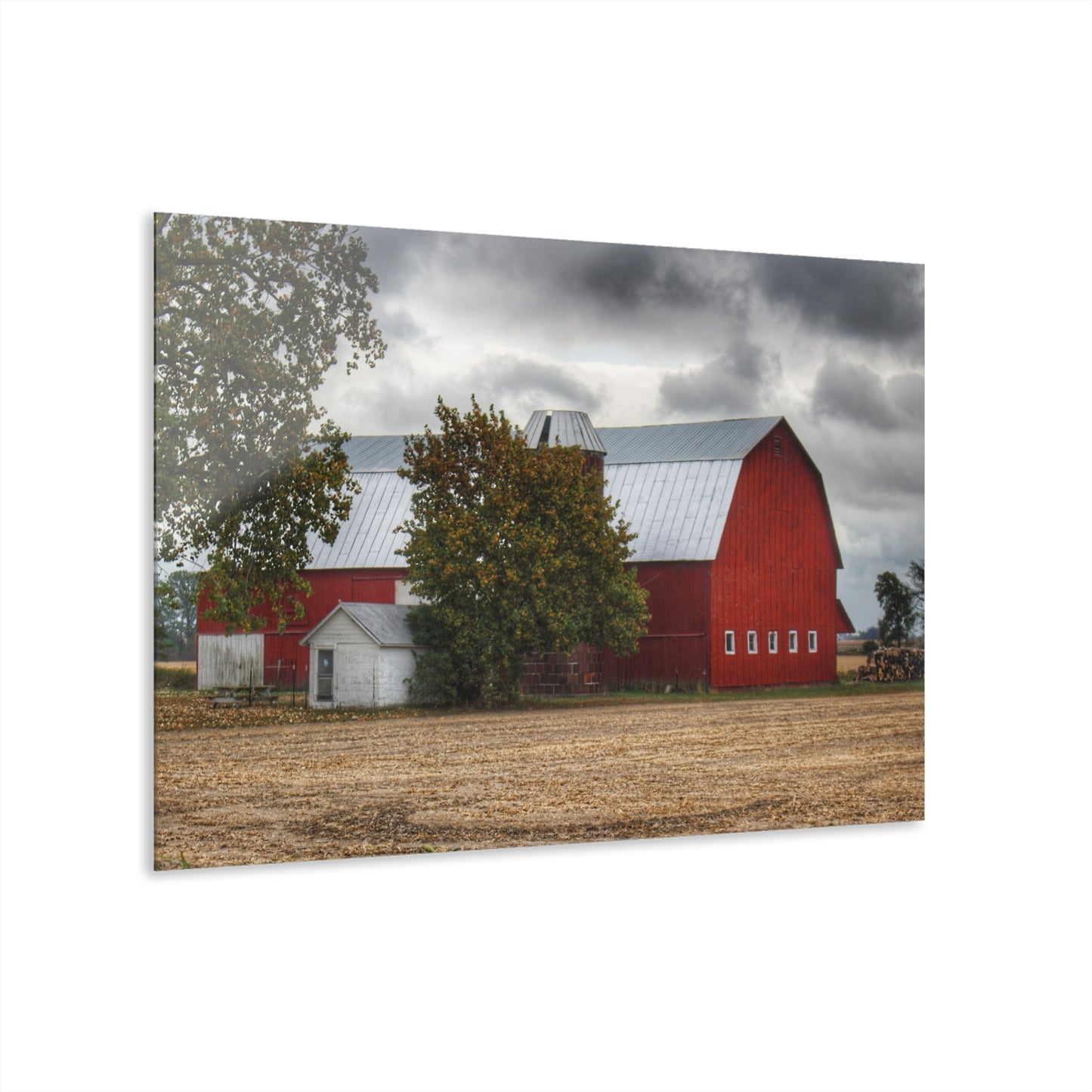 U R There Photography Wadsworth Road Red Rustic Farmhouse Acrylic Wall Print