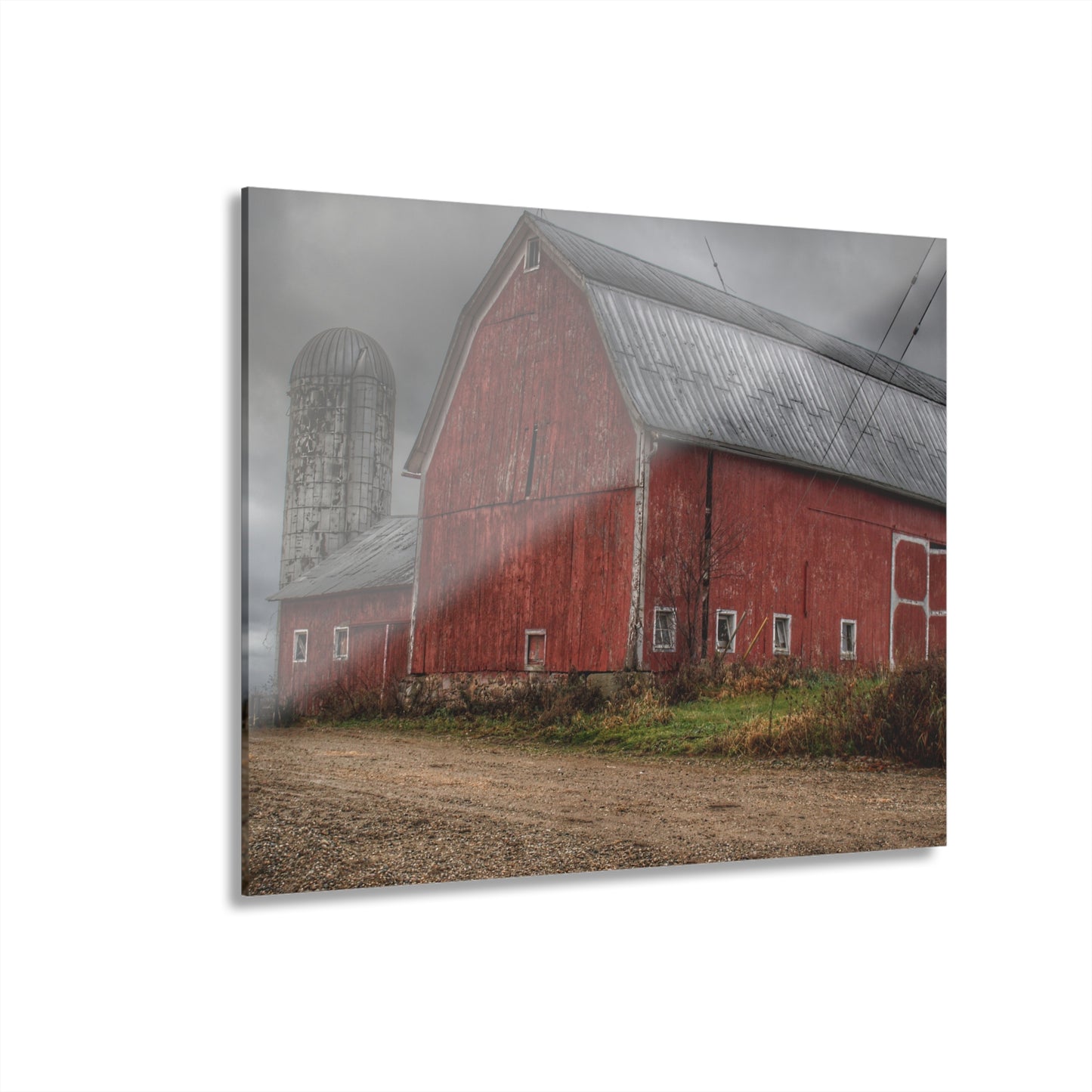U R There Photography Stanley Road Reds Rustic Farmhouse Acrylic Wall Print