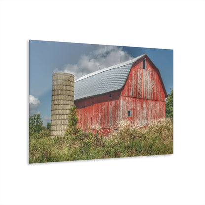 U R There Photography Columbiaville Red in Summer II Rustic Farmhouse Acrylic Wall Print