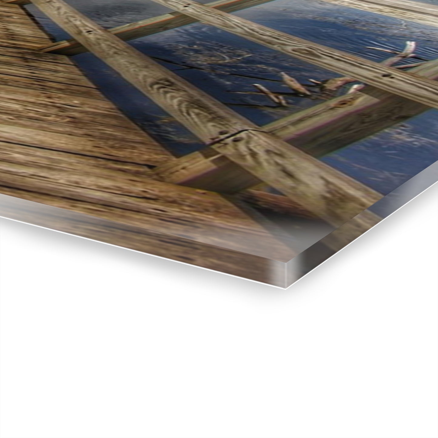 U R There Photography Linear Park Bridge in Lapeer III Rustic Farmhouse Acrylic Wall Print