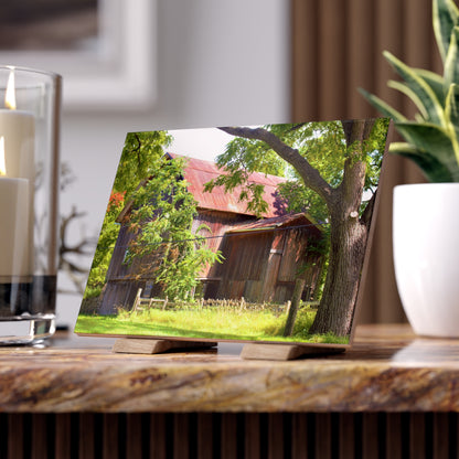 U R There Photography Oxford Rusted Red I Rustic Farmhouse Decorative Ceramic Tile