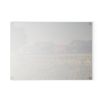 U R There Photography Shaw Road Farm Rustic Farmhouse Tempered-Glass Cutting Board