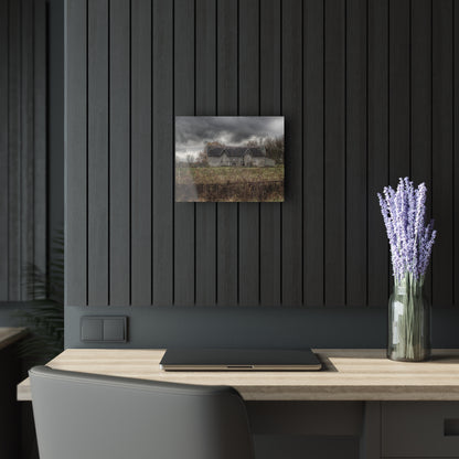 U R There Photography Green Road Grey Rustic Farmhouse Acrylic Wall Print