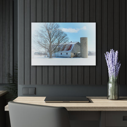 U R There Photography Barnes Road White Rustic Farmhouse Acrylic Wall Print