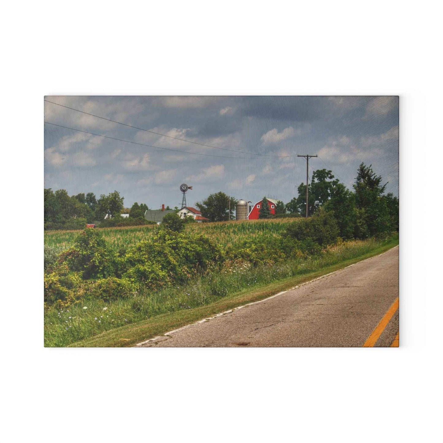 Rustic Farmhouse Cutting Board| Across the Field in Elba I