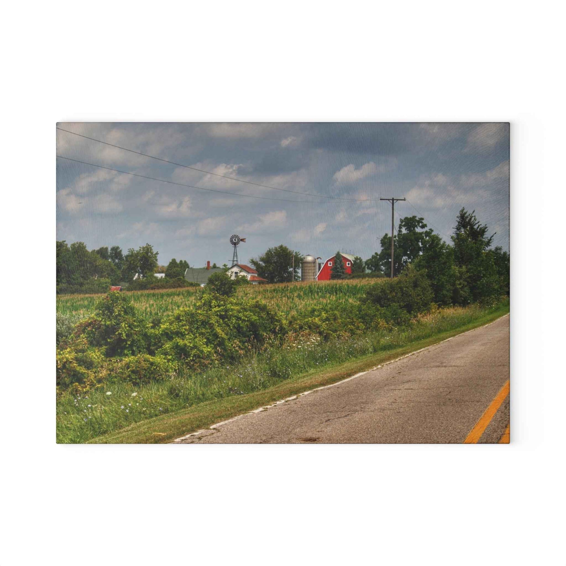 Rustic Farmhouse Cutting Board| Across the Field in Elba I