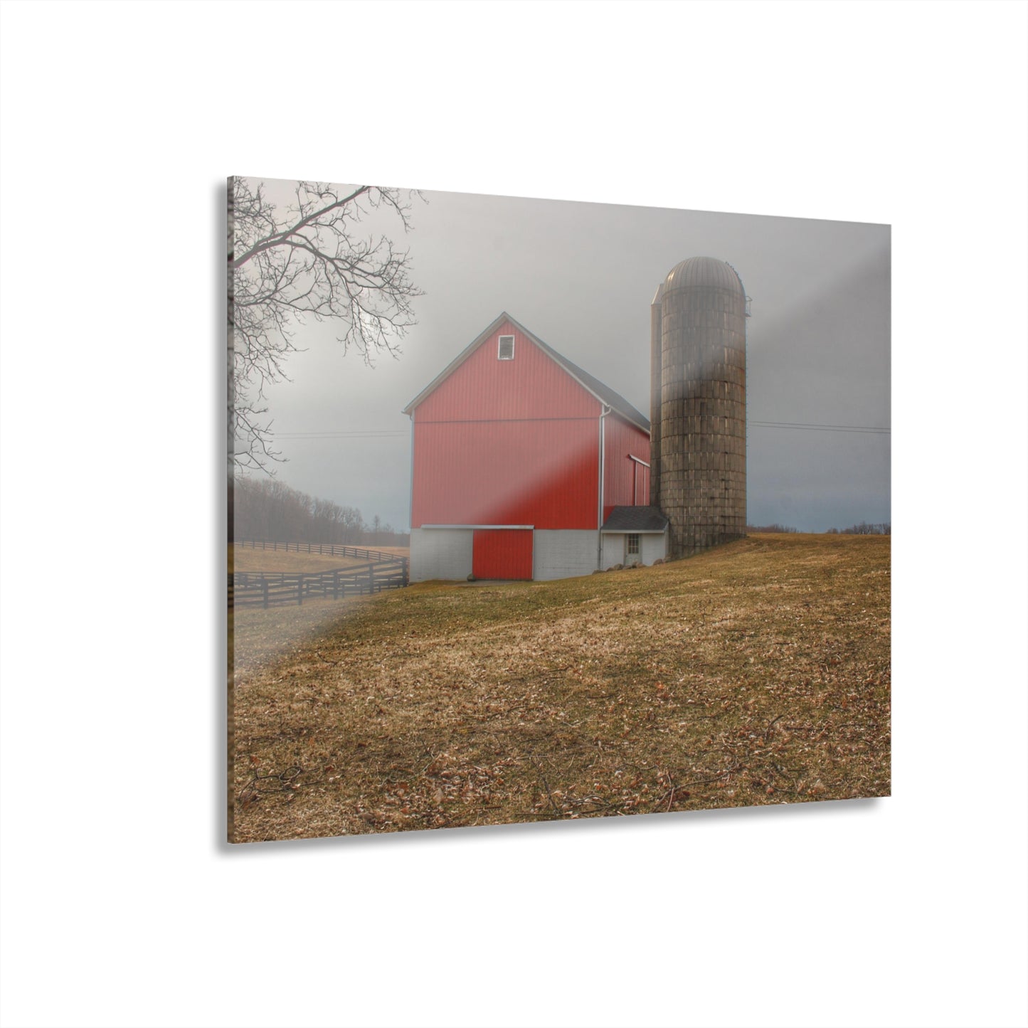 U R There Photography Brocker Road Red II Rustic Farmhouse Acrylic Wall Print