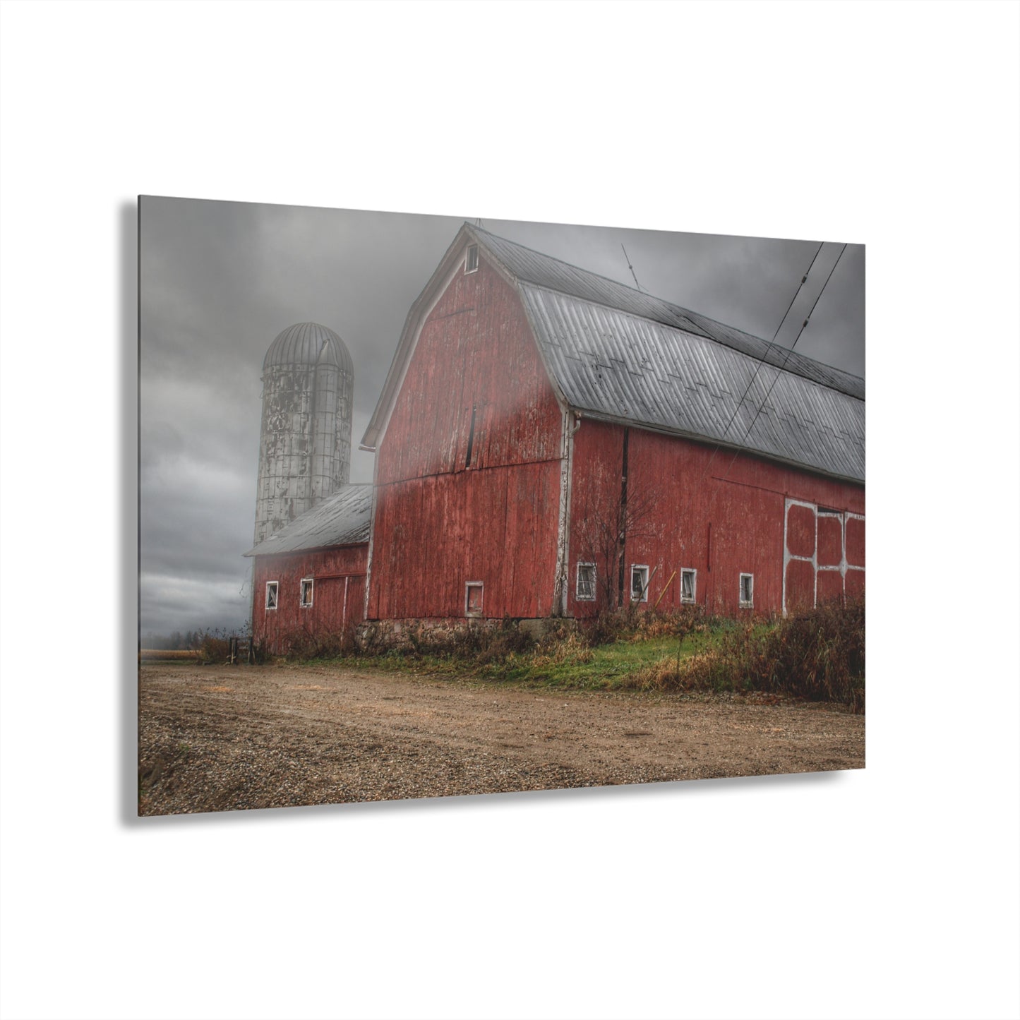 U R There Photography Stanley Road Reds Rustic Farmhouse Acrylic Wall Print